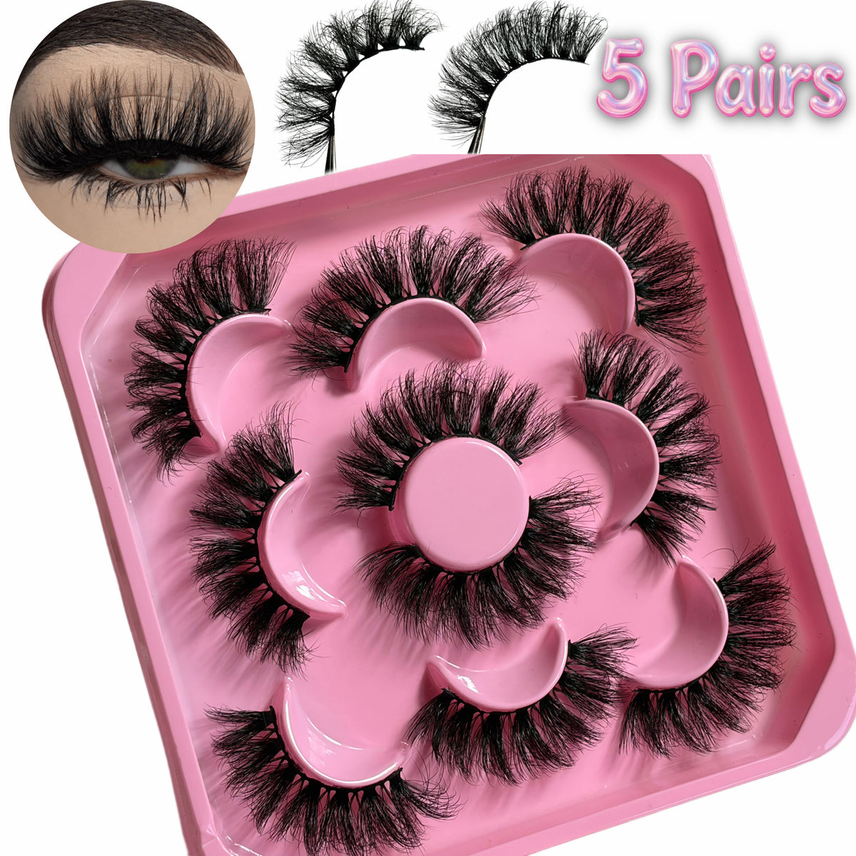 ONE STYLE - 5 Pairs Lash Pack – Crvstal Lashes