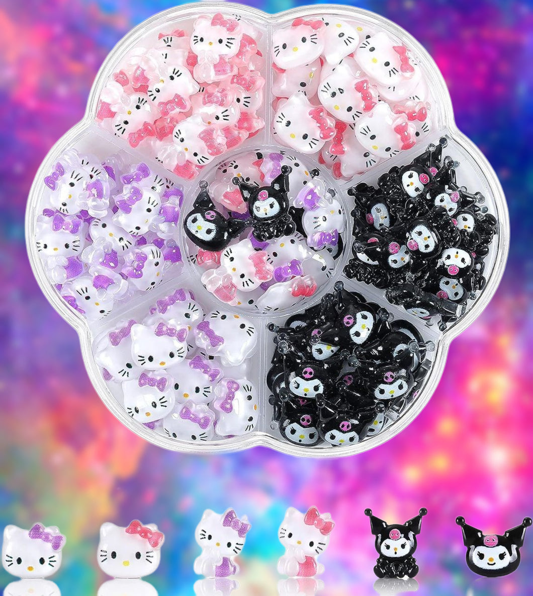 Hello Kitty + Kuromi Charms