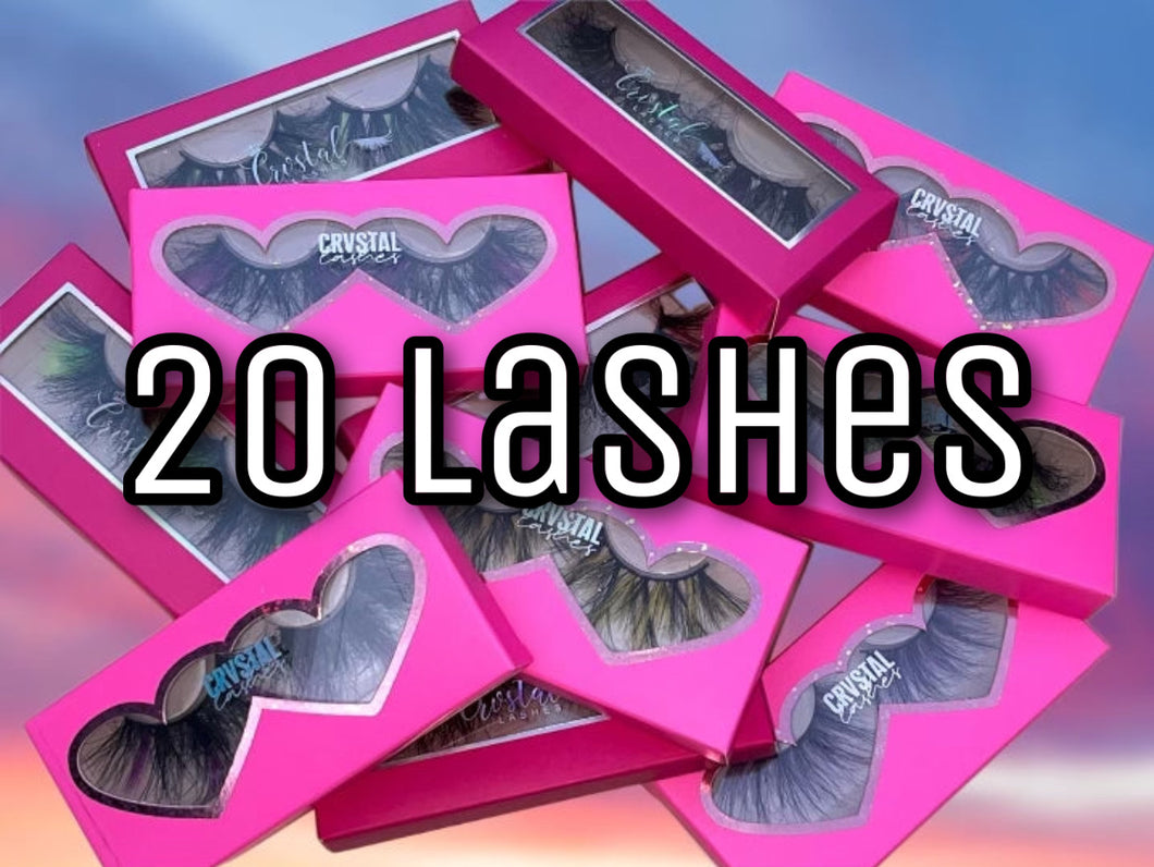 Wholesale - 20 Pairs of Lashes
