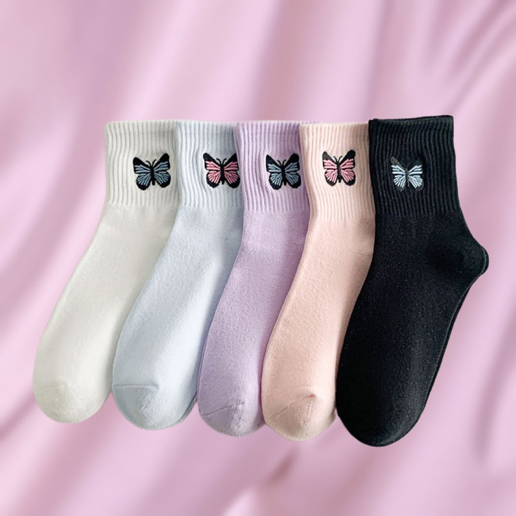 Butterfly Pastel Socks